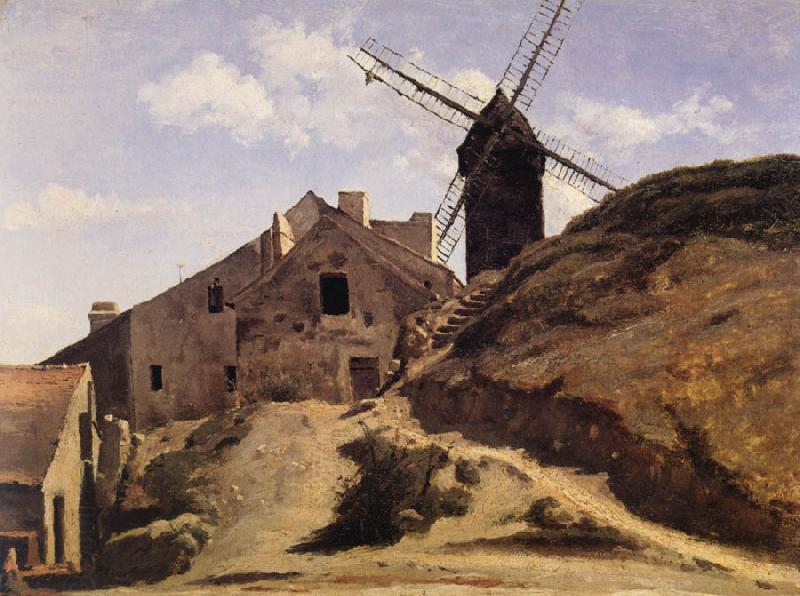 Corot Camille The Moulin of the Calette in Montmartre